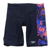 Tmavomodro-neonové UV kraťasy Speedo