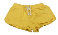 Žlté bavlnené kraťasy Mothercare