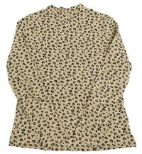 Béžovo-černé leopardí triko H&M