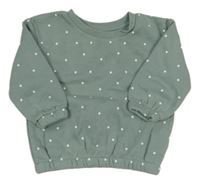 Zelená bodkovaná á mikina Primark