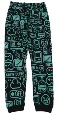 Černo-zelené pyžamové kalhoty M&S