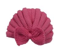 Ružová pletená turbanová čapica s malší