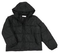 Čierna šušťáková zimná bunda s kapucňou H&M