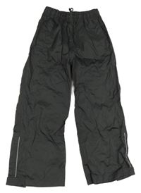 Tmavošedé šusťákové kalhoty Pocopiano