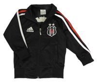 Čierna športová funkčná prepínaci mikina s pruhmi a logem - Adidas