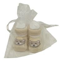 Nové - smetanové ponožky s medvědy 