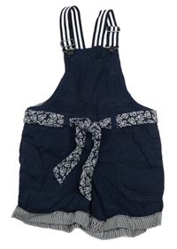 Tmavomodré plátěné laclové kraťasy kids
