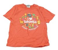 Korálové tričko s potlačou