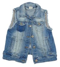 Modrá riflová vesta s kapsami Zara