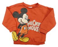 Červená mikina s Mickeym Tu