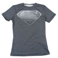 Čierno-sivé vzorované tričko s logem Supermana
