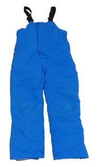 Tmavomodré šusťákové oteplovačky s kšandami Topolino