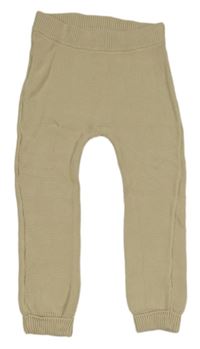 Béžové pletené tepláky 