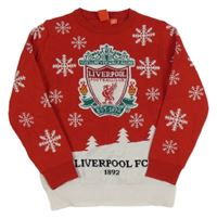 Červeno-biely futbalový sveter s vločkami - F.C. Liverpool Primark