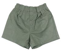 Zelené koženkové kraťasy River Island