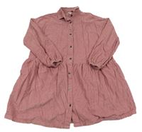 Růžové manšestrové šaty Next