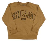 Okrová mikina s nápisom Matalan