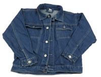 Tmavomodrá rifľová bunda