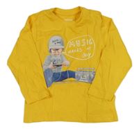 Žluté triko s chlapcem Mayoral