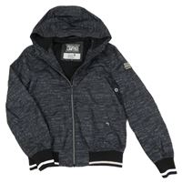 Černá melírovaná šusťáková jarní bunda s kapucí C&A