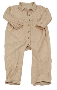 Růžový manšestrový kalhotový overal George