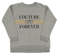 Sivá mikina s nápisom Bluezoo