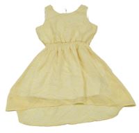 Světležluto-biele vzorované šifónové šaty Y.F.K.