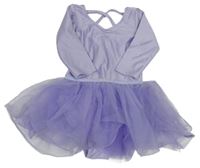 Lila cvičobné šaty s tylovou sukní a body H&M