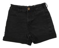 Tmavošedé teplákové riflové kraťasy Denim Co.