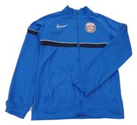Modrá propínací sportovní mikina s potiskem Nike