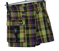 Dámská barevně kostkovaná skort sukně Bershka 