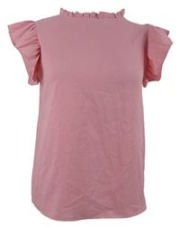 Dámská růžová halenka s volánky Shein 