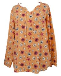 Dámská oranžová květovaná halenka Gina Benotti 