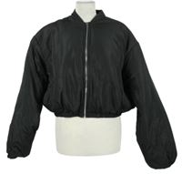 Dámská černá šusťáková crop zimní bunda NA-KD 