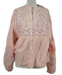 Nové - Dámska svetloružová madeirová blúzka F&F