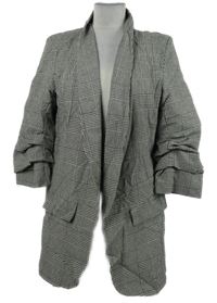 Dámský černo-bílý vzorovaný sakový cardigán Boohoo 