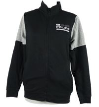 Dámská černo-šedá propínací mikina s nápisem 883Police 