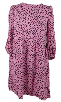 Dámské růžovo-černé vzorované šaty New Look 