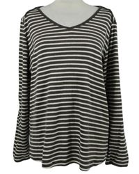 Nové - Dámske hnedo-biele pruhované tričko Bhs