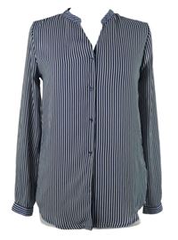 Dámska bielo-tmavomodrá pruhovaná blúzka H&M