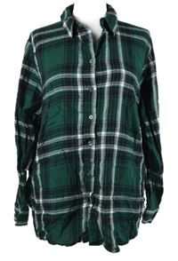 Dámska zeleno-čierno-biela kockovaná blúzka Primark