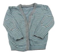 Sivo-modrý pruhovaný prepínaci sveter Mothercare