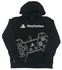 Černá mikina s PlayStation a kapucí