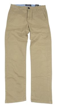 Béžové plátěné chino kalhoty H&M