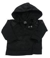 Černo-army šusťákovo/sportovní mikina s logom a kapucňou Under Armour