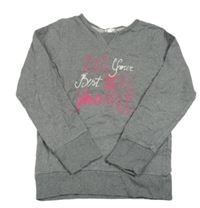 Sivá mikina s nápisom Domyos