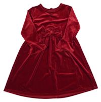 Červené sametové šaty St. Bernard