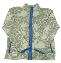 Khaki vzorovaná fleecová prepínaci mikina Dunnes