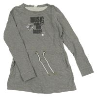 Sivá tepláková tunika s nápisom Pocopiano