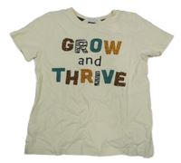 Béžové tričko s nápisem H&M